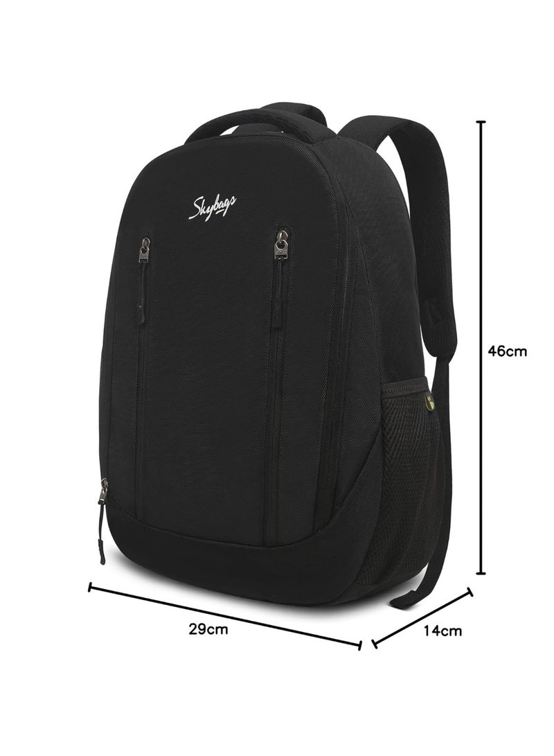 سكاي باجز Skybags Forge 16 Liters Laptop Backpack for Men & Women With Multiple Compartments, Side Zippered Pocket & Mesh Bottle Holder (Black) - Image 4
